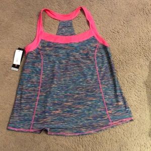 New with tags. Ideology bright multi color back detail tank